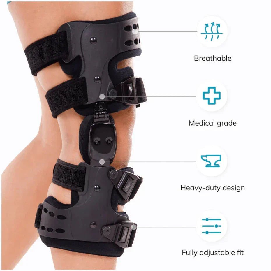 Adjustable Knee Brace – KneeEase-Black - Left Leg-State of Style