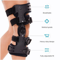 Adjustable Knee Brace – KneeEase-Black - Left Leg-State of Style