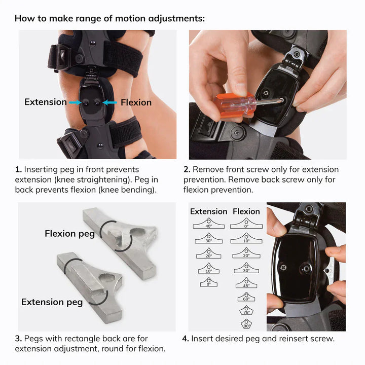 Adjustable Knee Brace – KneeEase-Black - Left Leg-State of Style