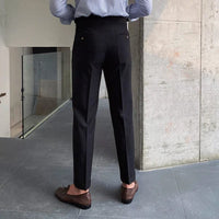 Adjustable Smart Men's Trousers - Oliver-Black-28-State of Style
