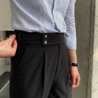 Adjustable Smart Men's Trousers - Oliver-Black-28-State of Style
