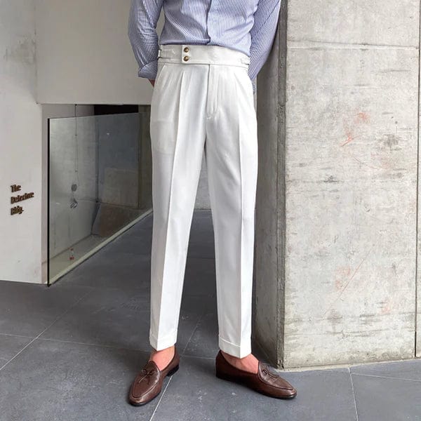 Adjustable Smart Men's Trousers - Oliver-White-28-State of Style