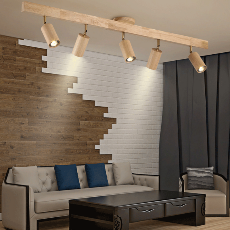 Adjustable Wooden Ceiling Spotlight - EcoLux-1-Warm White-White Oak-State of Style