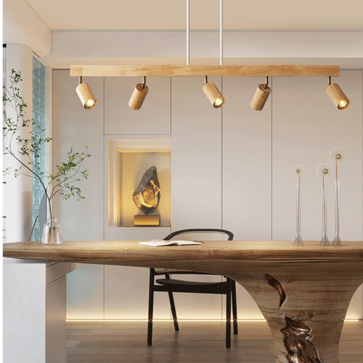 Adjustable Wooden Ceiling Spotlight - EcoLux-White Oak-1-Warm Wit-State of Style