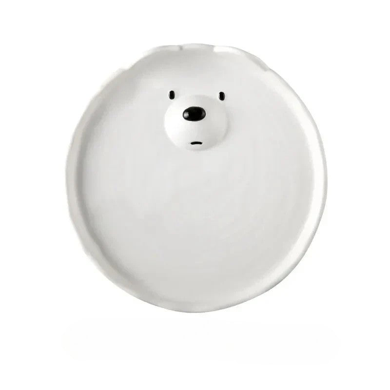 Adorable Polar Bear Ceramic Dinnerware Set - PolarJoy-Large Plate: 20.5cm-State of Style