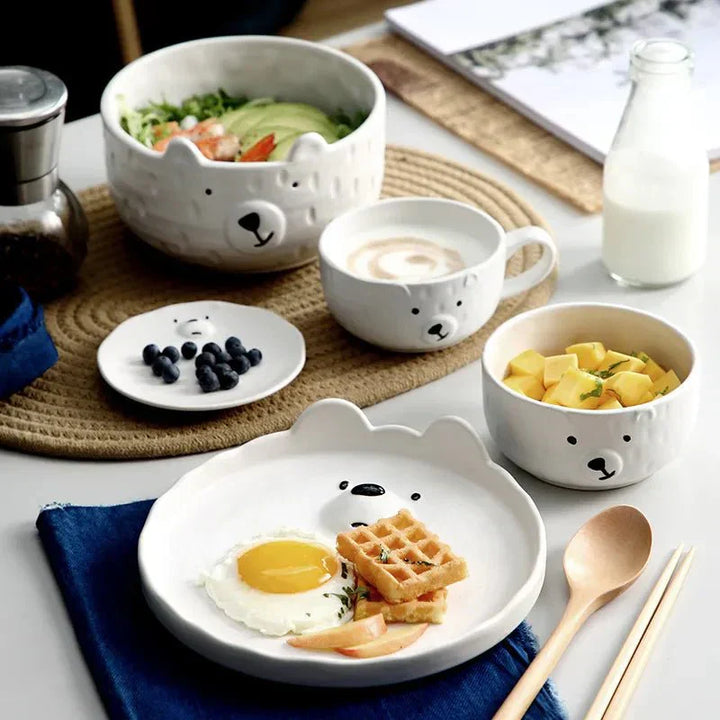 Adorable Polar Bear Ceramic Dinnerware Set - PolarJoy-Mug: 240ml-State of Style