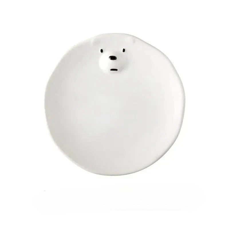 Adorable Polar Bear Ceramic Dinnerware Set - PolarJoy-Small Plate: 11.5cm-State of Style