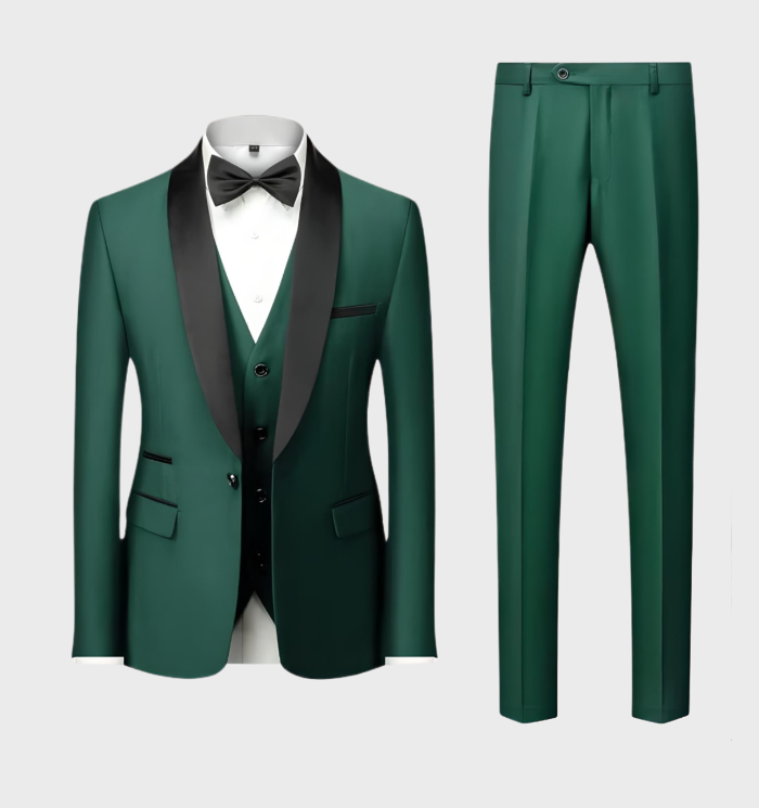 Adrian 3-Piece Men's Set-Green-S-State of Style