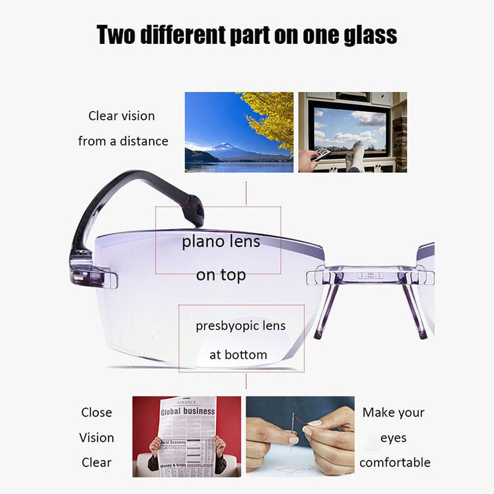 Advanced Anti-Blue Light Multifocal Reading Glasses - SapphireView-Gold-+1.00 (40-45 years)-State of Style