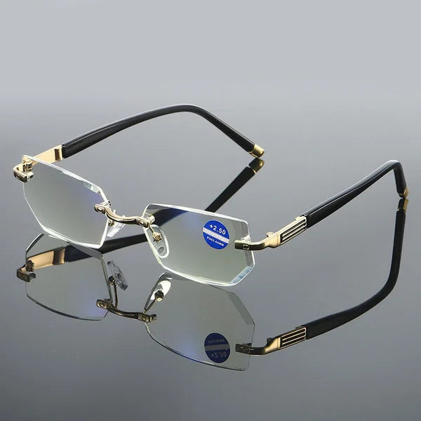 Advanced Anti-Blue Light Multifocal Reading Glasses - SapphireView-Gold-'+1.00/ 40-45 YEARS'-State of Style