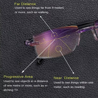 Advanced Anti-Blue Light Multifocal Reading Glasses - SapphireView-Gold-+1.00 (40-45 years)-State of Style