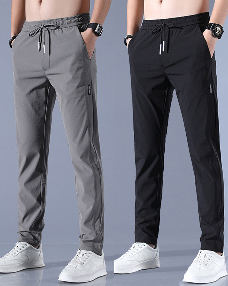 AeroFlex Pants: Quick-Drying, Stretch Comfort-Dark Blue-M-State of Style