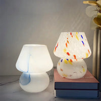 Aesthetic Glass Mushroom Lamp - LumiMush-Coloured Dots-State of Style