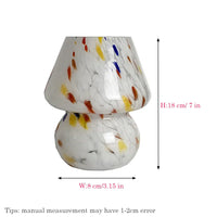 Aesthetic Glass Mushroom Lamp - LumiMush-White Dots-State of Style