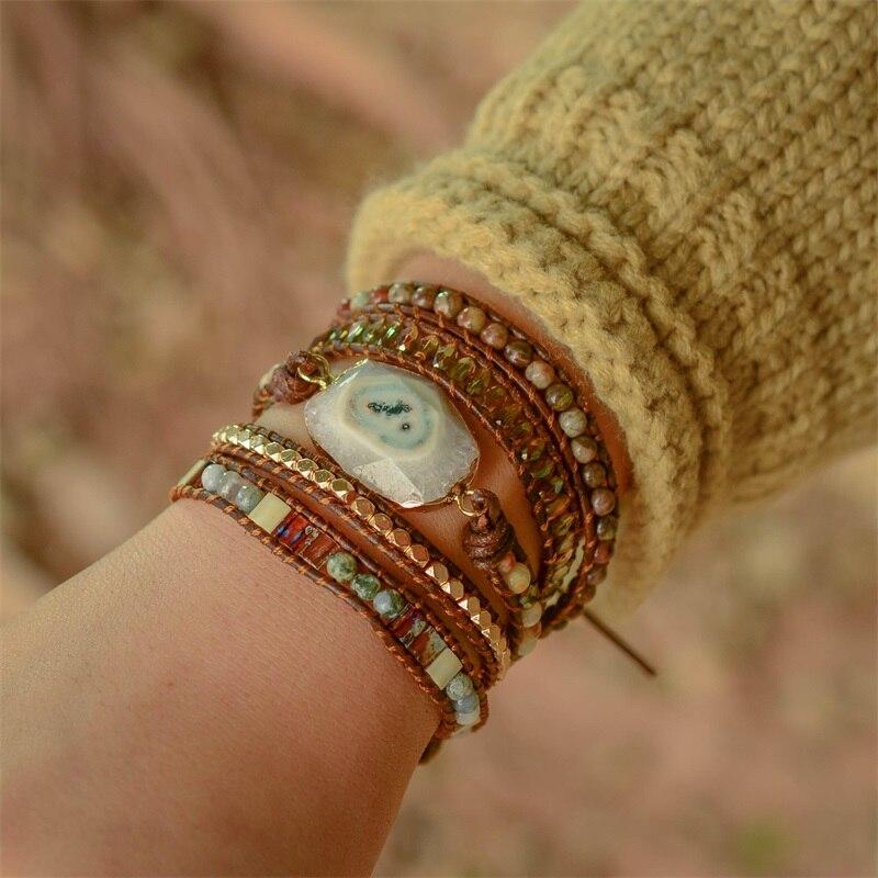 Agate Moonlight Wrap Bracelet - Lunara-State of Style