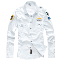 Air-Force-Style Men’s Shirt with Double Pockets - Lucas-White-2XS-State of Style