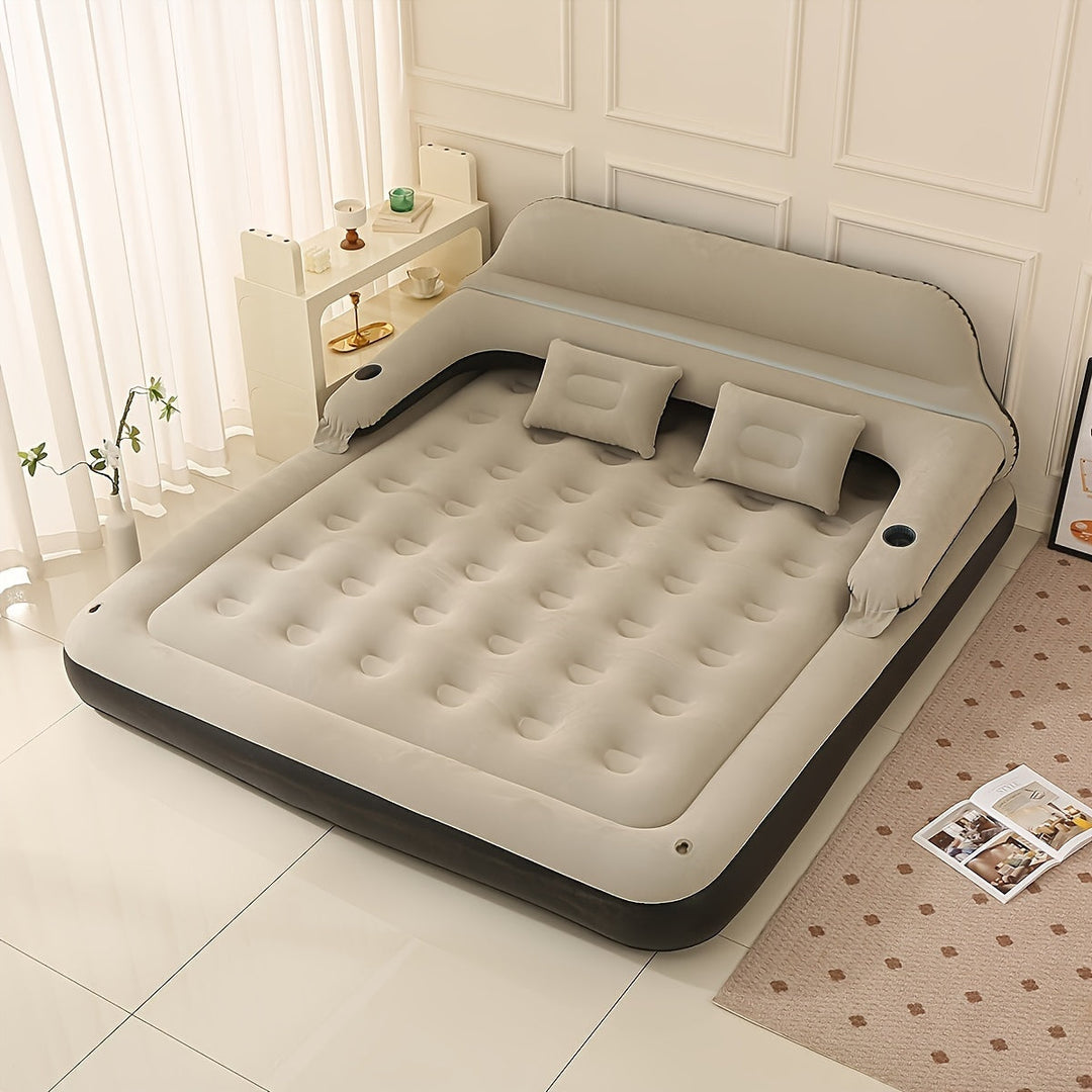 Air Mattress With Built-in Pump Backrest and Headboard - ComfortAir-Queen (180 cm x 200 cm)-State of Style