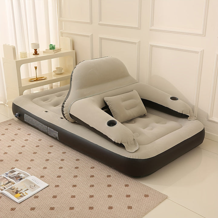 Air Mattress With Built-in Pump Backrest and Headboard - ComfortAir-Single (90 cm x 200 cm)-State of Style