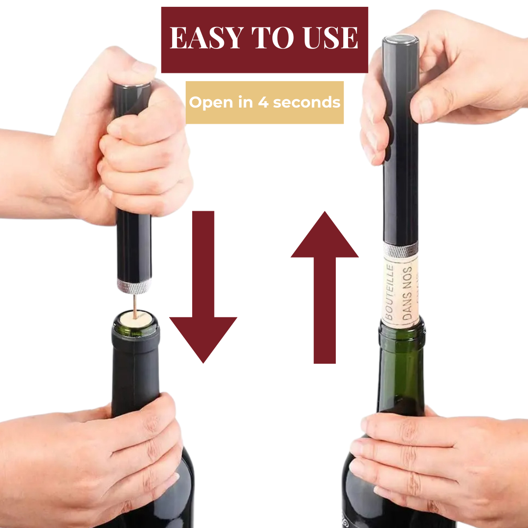 Air Pressure Wine Opener - CorkEase-Gold-State of Style