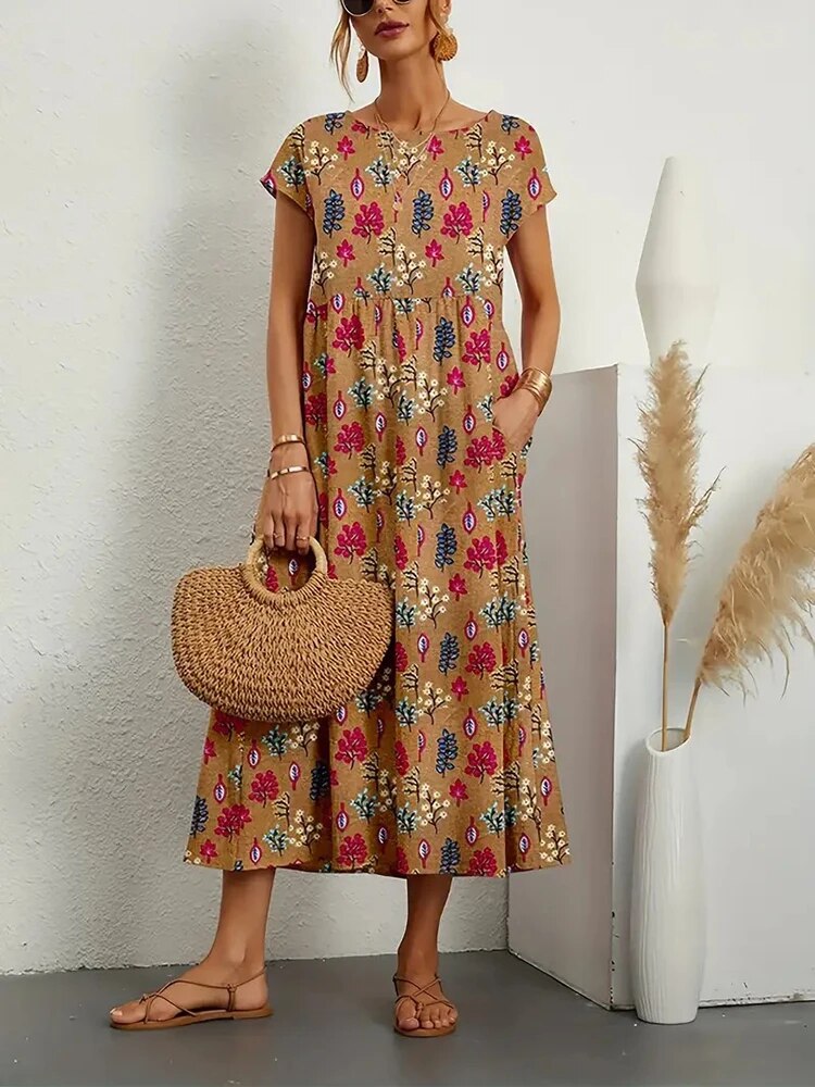 Airy cotton dress – Isadora-Brown-S-State of Style