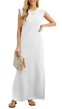 Airy maxi dress with pockets for women – Romy-White-S-State of Style