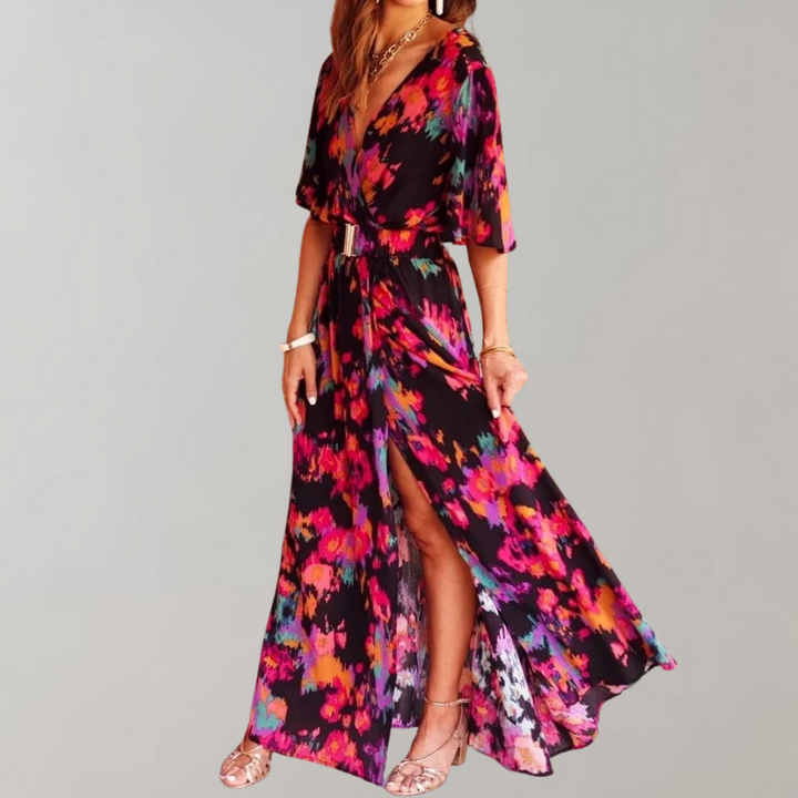 Airy maxi summer dress – Alina-Black-XS-State of Style