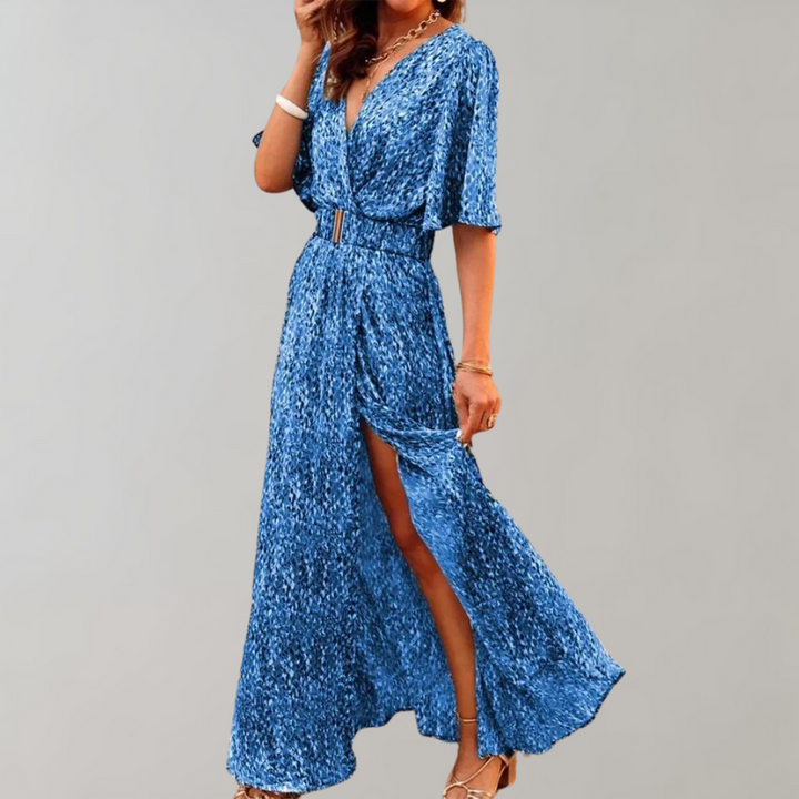 Airy maxi summer dress – Alina-Blue-XS-State of Style
