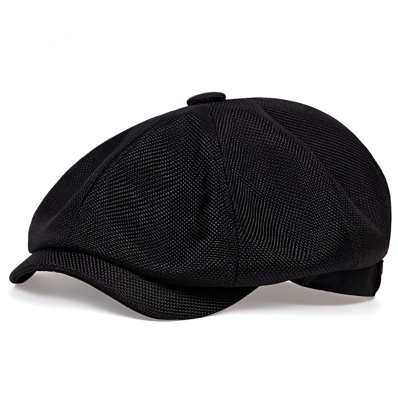 Airy retro men's cap for spring and summer – Alfie-Black-State of Style