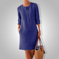Airy summer dress in fresh colour – Nika-Orange-XS-State of Style