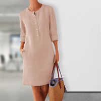 Airy summer dress in fresh colour – Nika-Orange-XS-State of Style