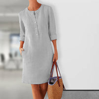 Airy summer dress in fresh colour – Nika-Orange-XS-State of Style