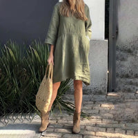 Airy summer dress with a loose fit & practical pocket – Malia-Pink-M-State of Style