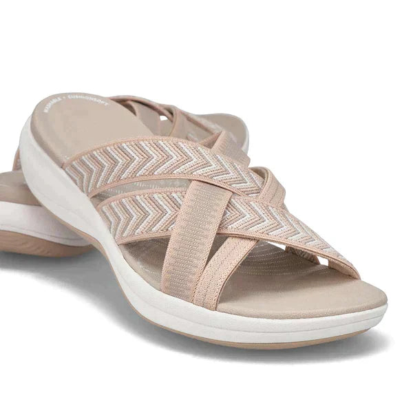 Airy summer shoes with orthopedic footbed & cushioning – Riva-Beige-3-State of Style