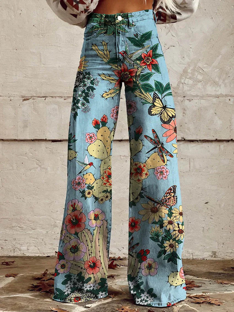 Airy Women’s Long Pants – Lina-Blue Forest-S-State of Style