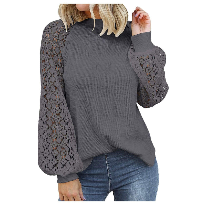 AlexasShirt I Loose sweater for women-Blue-S-State of Style