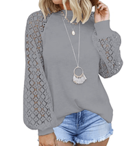 AlexasShirt I Loose sweater for women-Dark Grey-S-State of Style