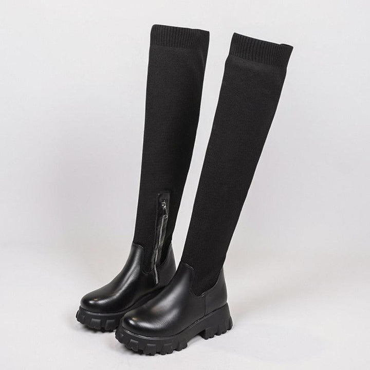 AlexiaBoots – Women's Vegan Leather Boots-Black-3.0-State of Style