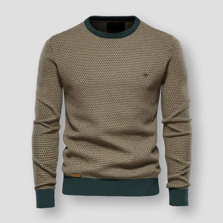AlfiesShirt – Men's Knit Pullover-Beige-XS-State of Style