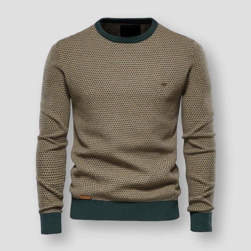 AlfiesShirt – Men's Knit Pullover-Beige-XS-State of Style