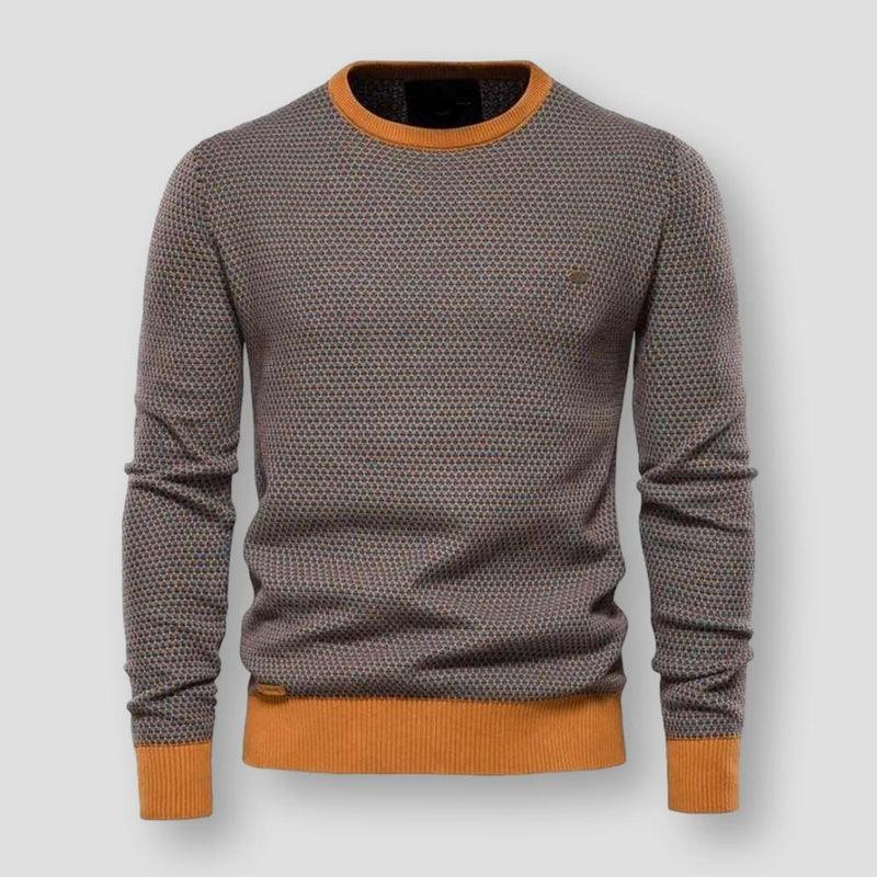 AlfiesShirt – Men's Knit Pullover-Orange-XS-State of Style