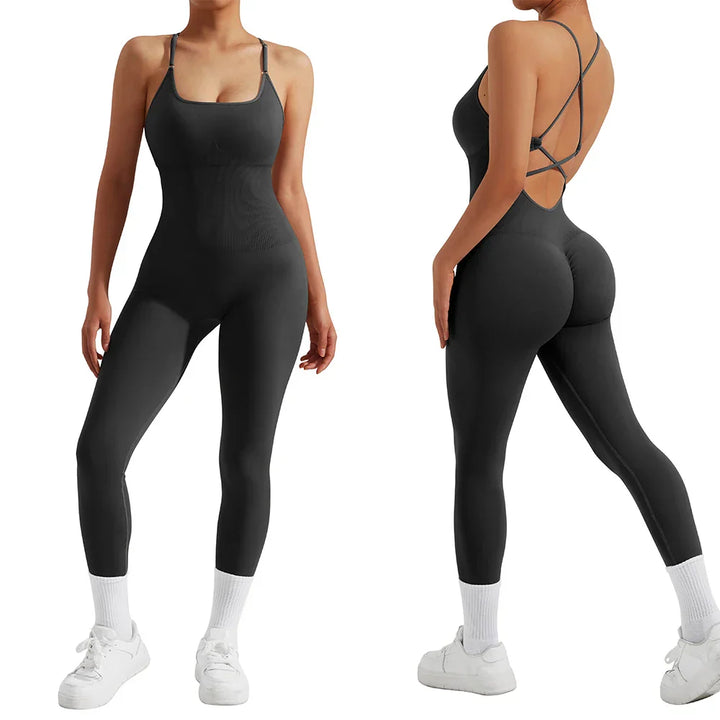 All-Season Women’s Fitness Jumpsuit – Nova-Black-M-State of Style