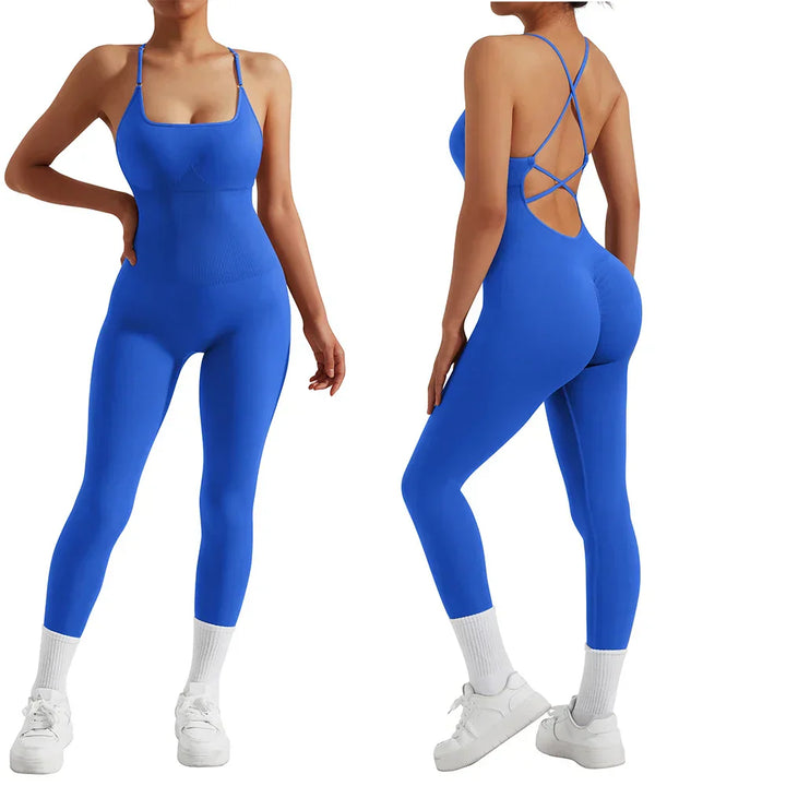 All-Season Women's Fitness Jumpsuit - Nova-Blue-L-State of Style