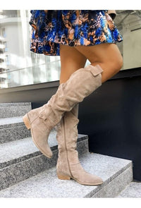 Allison Knee-High Boots-Grey-4.5-State of Style