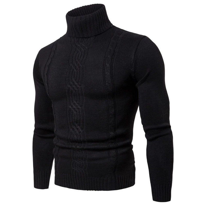 AlpineEdge Men's Turtleneck - Luxe-Black-S-State of Style