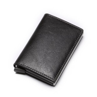 Aluminium Cardholder Wallet with Money Clip-Black-State of Style