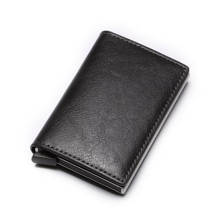 Aluminium Cardholder Wallet with Money Clip-Black-State of Style