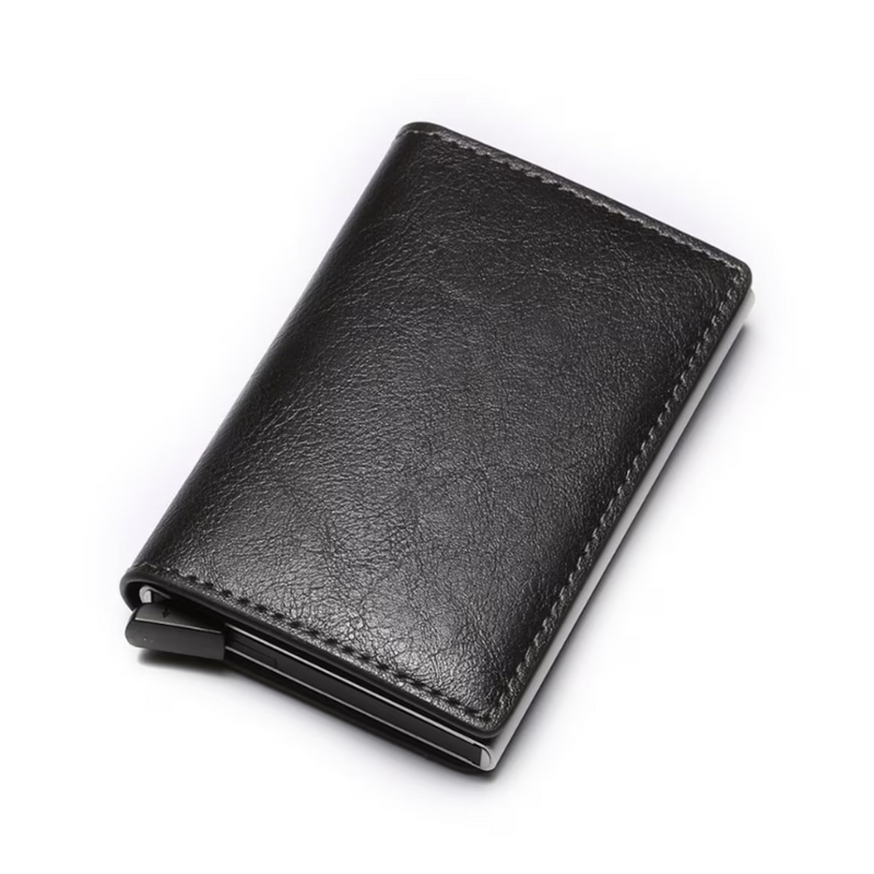 Aluminium Cardholder Wallet with Money Clip-Black-State of Style