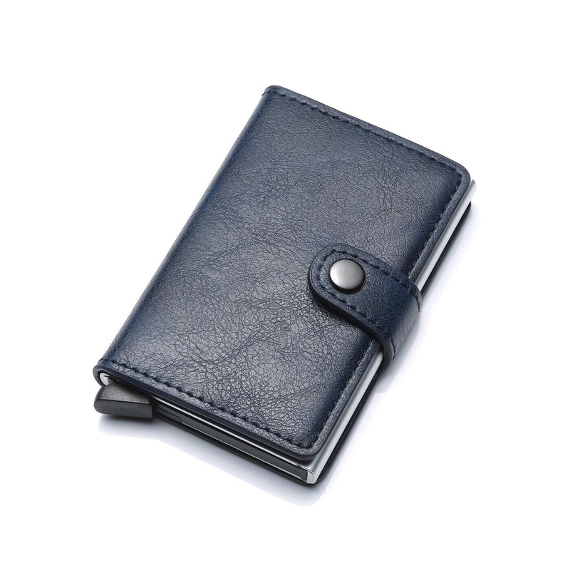 Aluminium Cardholder Wallet with Money Clip-Blue-State of Style