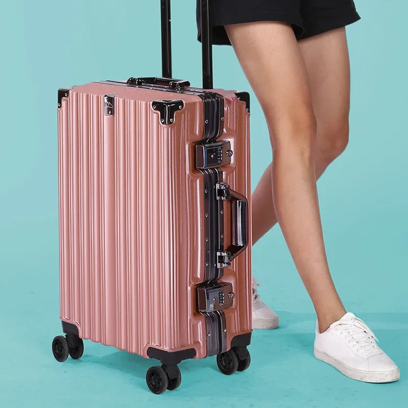 Aluminium frame hard-shell case – Reykjavik-Pink-S (40 L)-State of Style