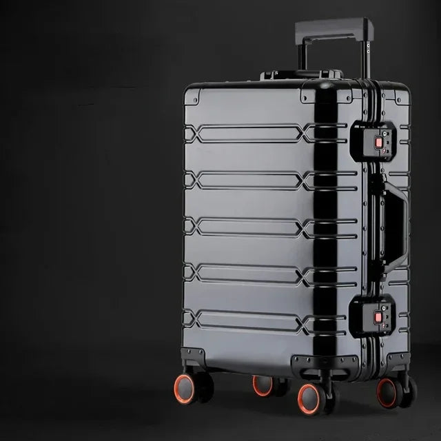 Aluminium-Magnesium suitcase – Oslo-Black-M (68 L)-State of Style